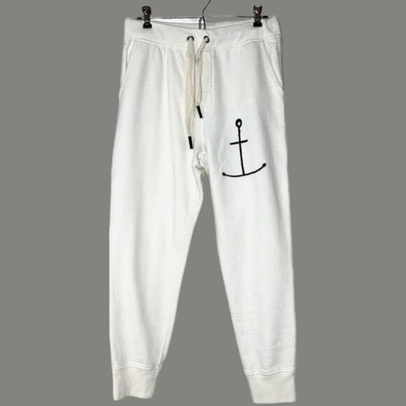 Sandrine Rose Anchor Terry Knit Joggers Alpes Cream Women XS NWT Oversized - Picture 1 of 11